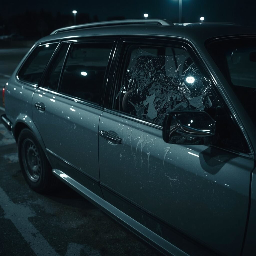 Abwichsen auf das Auto beim Parkplatz Wichs Date