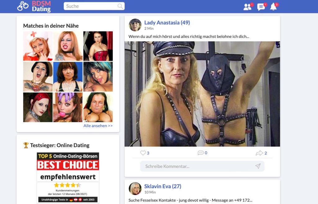 Bei BDSM Kontakt lernst du eher Fußherrinnen und Fußdominas kennen. Ideal also wenn du ein devoter Sub bist