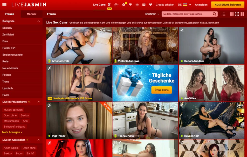 LiveJasmin hat früher viel Werbung auf Pornoseiten geschaltet und gehört zu den bekanntesten Seiten für kostenlose Sex Cams
